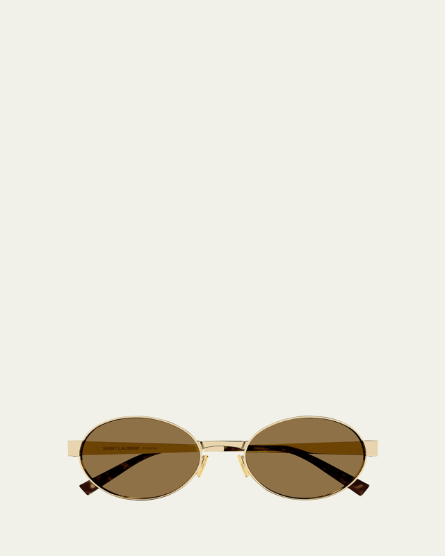 Feminine Fashion Icons Metal Oval Sunglasses